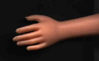 Close up of hand mold